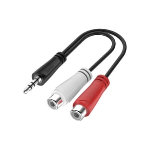 Hama 00200350 Audio Cable, 0.15 m, 3.5 mm RCA, Black