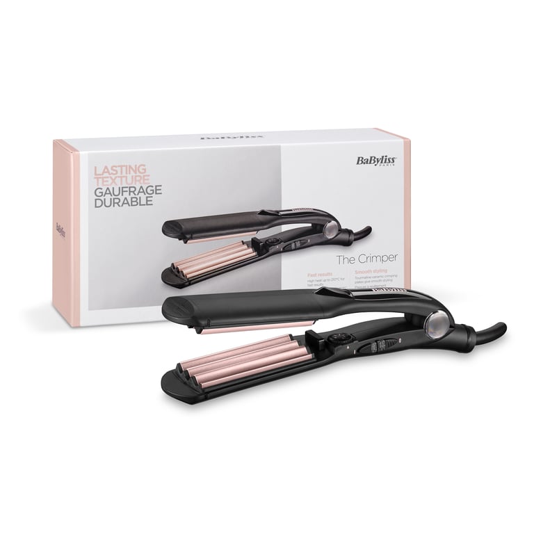BaByliss The Crimper Prostownica do teksturyzacji Ciepły Czarny, Różowy 1,8 m