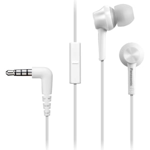 Panasonic RP-TCM115E Hörlurar, trådbundna, in-ear, samtal/musik, vit