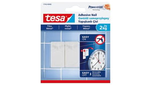 TESA 77762 Indoor Universal Hook, White, 2 pcs.