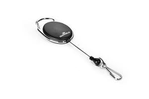 Durable BADGE REEL WITH SNAP HOOK Badge Reel, Black, 1 pc.