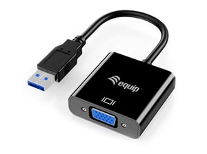 Equip 133384 externe USB-Grafikkarte 1920 x 1080 px Schwarz