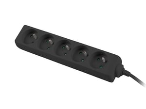 Lanberg PS0-05E-0150-BK grenuttag 1,5 m 5 x nätuttag Inomhus Svart