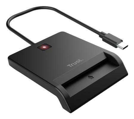 Trust 26253 czytnik do kart chipowych Wewnętrzna USB Type-C Czarny