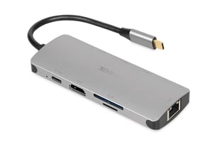 iBox IUH3RJ4K huby i koncentratory USB Type-C 5000 Mbit/s Silver