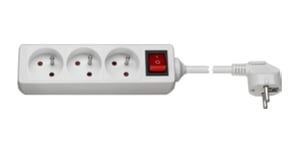 Goobay 69507 1.5 m Power Strip, 3 Outlets, Indoor, White