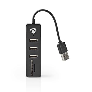 Nedis UHUBCU2340BK USB 2.0 Hubs and Concentrators, Black