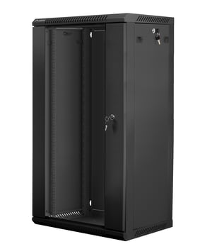 Lanberg WF01-6422-10B stojak 22U Szafa wisząca Czarny