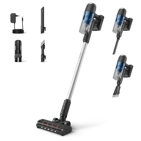 Philips 3000 series XC3032/01 okurzacz na kiju/szczotka elektryczna Pionowy odkurzacz Bateria Suchy Bez worka Niebieski