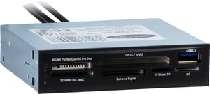 Inter-Tech CI-01 czytnik kart USB 3.2 Gen 1 (3.1 Gen 1) Wewnętrzny Czarny