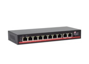 GetFort GF-210D-8P-120 przełącznik sieciowy Nie zarządzany L2 Gigabit Ethernet (10/100/1000) Obsługa PoE Czarny