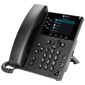 POLY 350 telefon VoIP Czarny 6 linii LCD