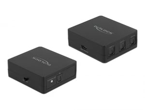 DeLOCK S/PDIF-TOSLINK-Umschalter 1-zu-3 mit USB-Stromversorgung