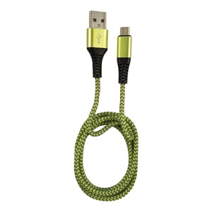 LC-Power LC-C-USB-MICRO-1M-7 kabel USB USB A Micro-USB B Zielony, Szary