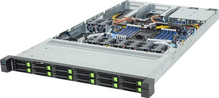 GIGABYTE R164-SG5-AAV1 serwer barebone LGA 4710 Rack (1U) Czarny, Stal