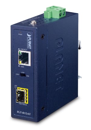 PLANET IGT-815AT konwerter sieciowy 1000 Mbit/s Multifunkcyjny, Pojedynczy Niebieski