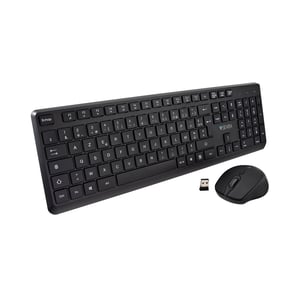 V7 CKW350FR Keyboard with Included Mouse, Universal RF Wireless, AZERTY French, Black