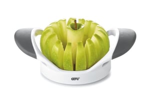 GEFU PARTI kitchen knives in various shapes: Gray, White Plastic, Stainless Steel