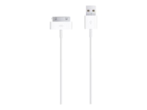 Apple 30-pin to USB 2.0 Cable for Phone, White USB-A to Apple 30-pin