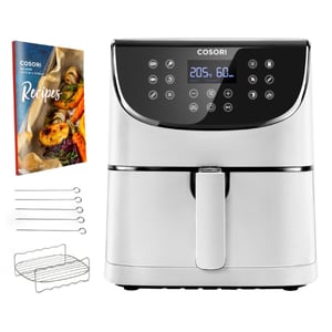 Cosori CP158-AF-RXW Heißluftfritteuse, Einzelgerät, 5,5 l, 1700 W, Heißluftfritteuse, Weiß