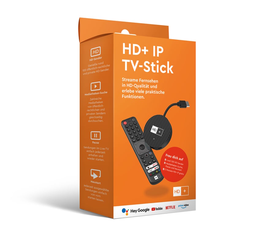 HD+ 22025 przystawka Smart TV HDMI 4K Ultra HD Android Czarny