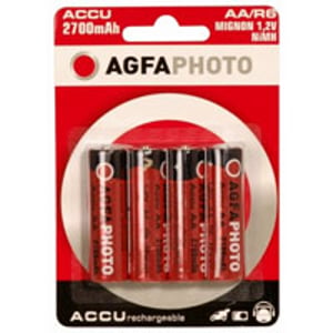 AgfaPhoto NiMH Mignon 2700 mAh Rechargeable Nickel-Metal Hydride (NiMH) Battery