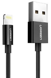 Ugreen 80823 US155 Phone Cable, Black, 2 m, USB-A to Lightning