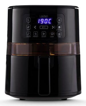 Lauben LBNHAF4000BC Single-Basket 4 L 1600 W Hot Air Fryer, Black