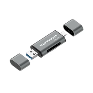 Vention CCHH0 kortläsare USB Type-A/USB Type-C/Micro-USB Grå