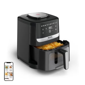 Tefal Easy Fry Silence EY5568E0 Fritteuse Einzelgerät 5 l Autonome Heißluftfritteuse Schwarz, Edelstahl