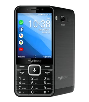 myPhone UP Smart LTE 8,13 cm (3.2") Dual SIM KaiOS 4G USB Type-C 0,512 GB 4 GB 1200 mAh Czarny