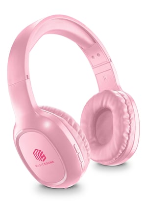Music Sound 8018080412042 Kopfhörer-Set, kabellos, Kopfbügel, Bluetooth-Anrufe/Musik, rosa