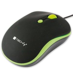 Techly IM 1600-WT-BG Maus Büro Beidhändig USB Typ A Optisch 1600 DPI