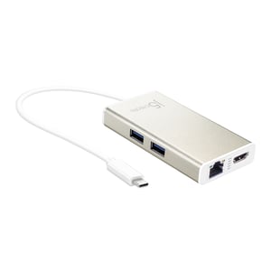j5create JCA374 Wired USB Type-C Gold, White