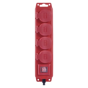 Emos P14131 Red 4 x 250 V power outlet, 3 m