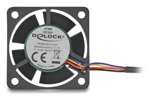 DeLOCK 67299 system chłodzenia komputerów Obudowa komputera Wentylator 4 cm Czarny 1 szt.