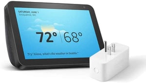 Amazon Echo Show 8" + Wired Smart Plug, Dark Gray