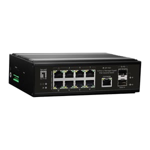 LevelOne IGP-1061, hanterbar L2 Gigabit Ethernet-nätverksswitch (10/100/1000) med PoE-stöd, svart