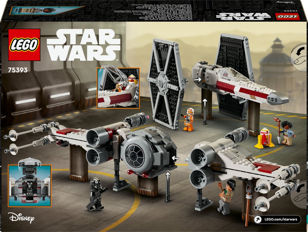 фото Блоковий конструктор LEGO Star Wars Збірний пакет «Винищувач TIE і Корабель X-wing» (75393)