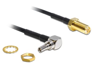 DeLOCK 88465 Signal Cable 0.20 m Gold, Silver, Black
