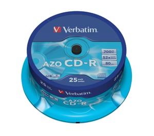 Verbatim CD-R AZO Crystal 700 MB 52x 25 st.