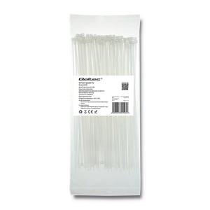Qoltec 52195 kabelband Kabelband för stege Nylon Vitt 100 st.