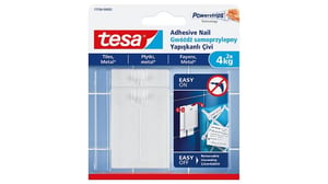 TESA 77766 Indoor Universal Hook, White, 2 pcs.