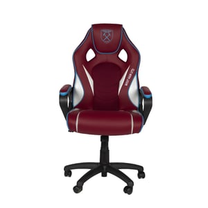 Province5 West Ham FC Quickshot Uniwersalny fotel dla gracza Obite siedzisko Bordowy, Biały