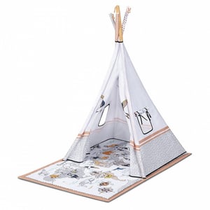 Kinderkraft TIPPY Spielmatte/Teppich für das Kinderzimmer, mehrfarbig, Kunststoff, Polyester, rechteckig