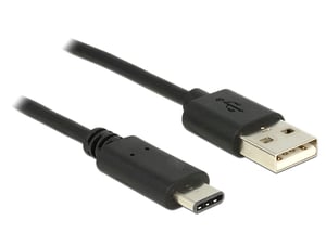 DeLOCK 83600 kabel USB USB 2.0 1 m USB C USB A 0,48 Gbit/s Czarny