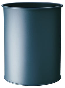 Durable 330158 15-liter trash can, round, metal, anthracite