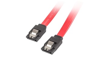 Lanberg CA-SASA-14CU-0050-R SATA-kabel 0,5 m, SATA 7-stifts, röd