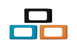 Kingston Technology SNA-XSR1-3P Festplattenhülle – Taschenetui aus Gummi, Schwarz, Hellblau, Orange