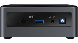 Intel NUC BXNUC10I7FNHAA1 komputer osobisty/workstation Intel® Core™ i7 i7-10710U 16 GB DDR4-SDRAM 256 GB HDD+SSD Windows 10 UCFF Mini PC Czarny